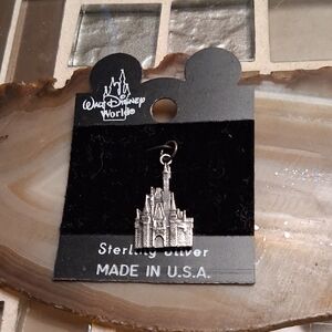 Disney Sterling Silver Castle Necklace Charm